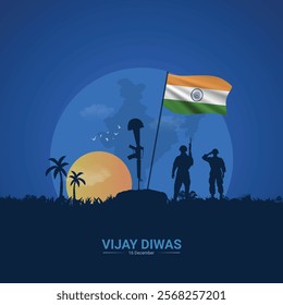 Vijay Diwas. Victory Day. 16 December 1971. Holiday Concept. design for social media posts. 3D Illustration