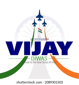 Vijay Diwas which english meaning is Victory Day. vector illustration