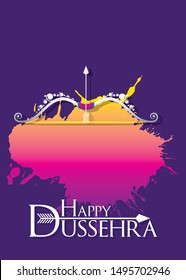 vijayadashami or Dussehra is a major Hindu festival celebration poster and write your text brand or company name concept design