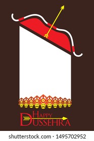 vijayadashami or Dussehra is a major Hindu festival celebration poster and write your text brand or company name concept design