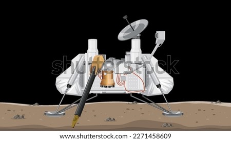 Viking 1 Spacecraft Vector illustration