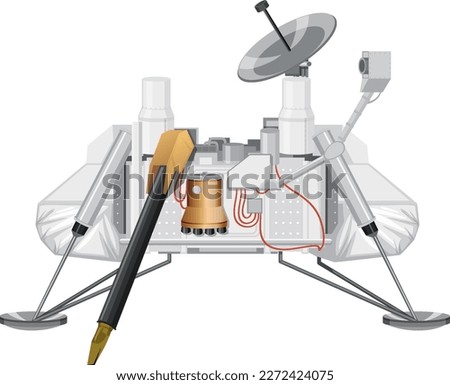 Viking 1 Spacecraft Vector illustration