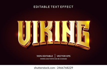 Plantilla de efectos de texto 3D vikingo