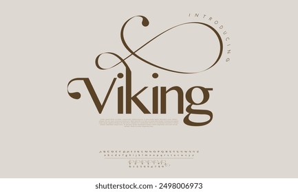 Viking, abstract fashion font alphabet minimal modern urban fonts for logo brand etc typography typeface
