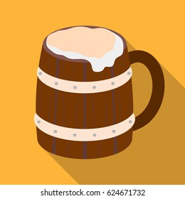 Viking ale icon in flate style isolated on white background. Vikings symbol stock vector illustration.