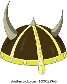 viking armor hat ancient Nordic berserk  helmet vector illustration