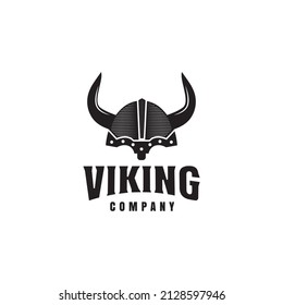 Viking Armor Helmet logo design, symbol, template, sport vector vintage design