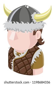 A Viking avatar cartoon person icon emoji