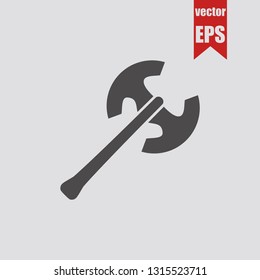 Viking ax icon.Vector illustration.