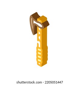 vector de icono isométrico de la hoja de cera de viking. viking ax blade sign. ilustración de símbolo aislado