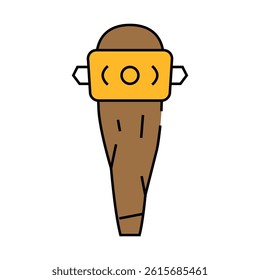 viking bat line icon vector. viking bat sign. isolated symbol illustration
