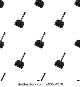 Viking battle hammer icon in black style isolated on white background. Vikings symbol stock vector illustration.