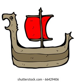 viking boat cartoon