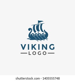 viking boat logo inspiration - vector