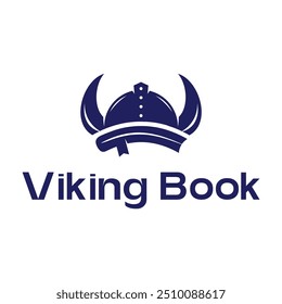 viking book library minimalist logo design