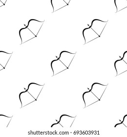 Viking bow icon in black style isolated on white background. Vikings symbol stock vector illustration.