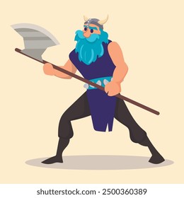 Viking cartoon character cartoon Vector illustration