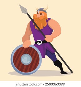 Viking cartoon character cartoon Vector illustration