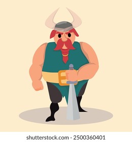 Viking cartoon character cartoon Vector illustration