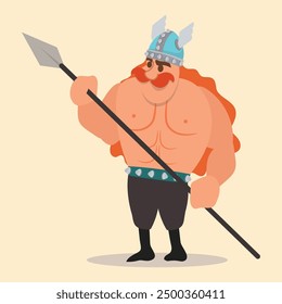 Viking cartoon character cartoon Vector illustration