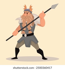 Viking cartoon character cartoon Vector illustration