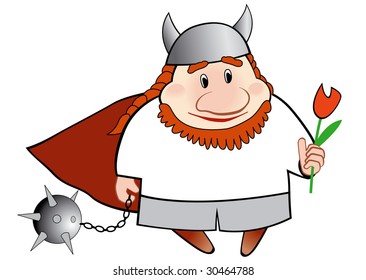Viking cartoon illustration