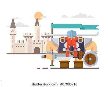 Viking and the castle