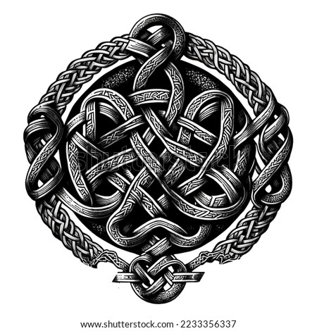 Viking Celtic knot, Isolated on white background. Foto d'archivio © 