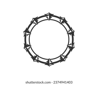 viking circle symbol design template