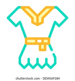 vectores de iconos de color de la ropa de visitante. signo de la ropa viking. ilustración de símbolo aislado