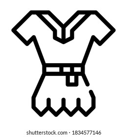 viking clothes line icon vector. viking clothes sign. isolated contour symbol black illustration