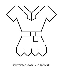 viking clothes line icon vector. viking clothes sign. isolated contour symbol black illustration