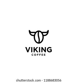 viking coffee logo icon designs vector