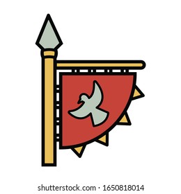 viking color icon flat flag