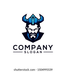 viking color logo design vector 