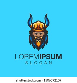 viking color logo design vector 