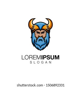 viking color logo design vector 