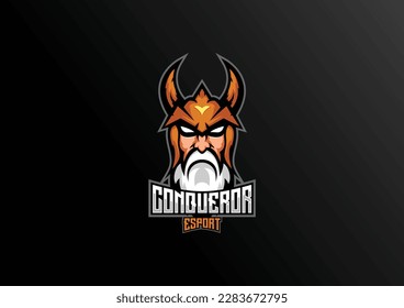 viking conqueror logo esport team mascot design