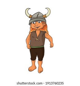 Viking Cute Cartoon Zeichner Vektor