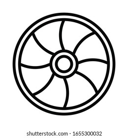 viking design icon line shield