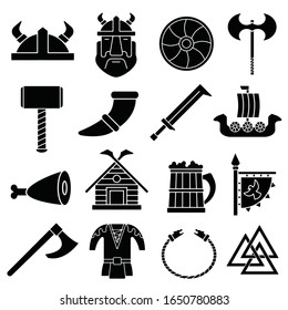 viking design simple set icon