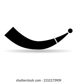 Viking drinking horn icon, culture decoration tradition symbol, retro equipment drink vector illustration .