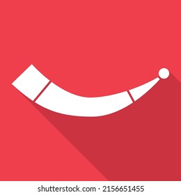 Viking drinking horn icon, culture decoration tradition symbol, retro equipment drink vector illustration .