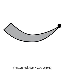 Viking drinking horn icon, culture decoration tradition symbol, retro equipment drink vector illustration .