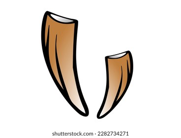 Viking drinking horn icon illustration 