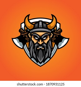 Viking E Sport Mascot Logo
