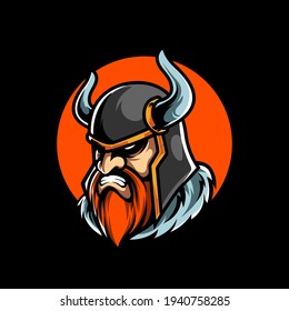 Viking E Sport Mascot Logo