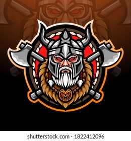 Viking esport logo mascot design