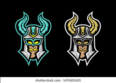 Viking esport logo, vector design, esport logos, vector eps 10.