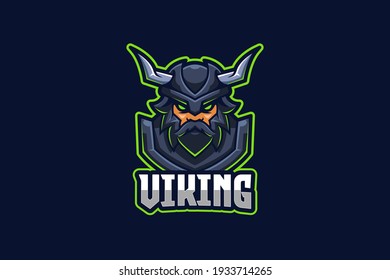 Viking E-sport Mascot Logo Template